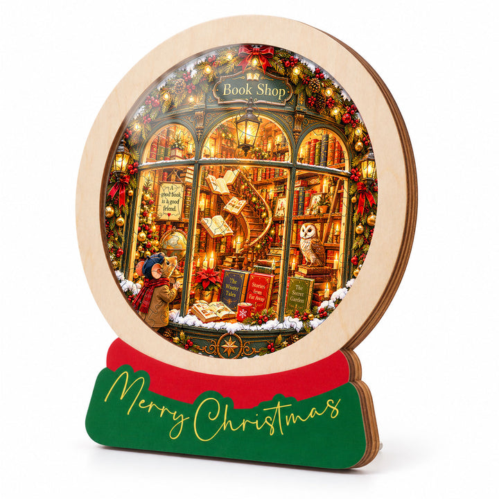 Magnetic Frame Wooden Puzzle - Enchanted Christmas Bookshop