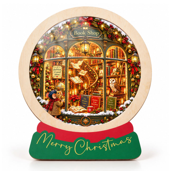 Magnetic Frame Wooden Puzzle - Enchanted Christmas Bookshop