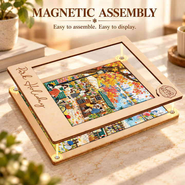 Magnetic Frame Wooden Puzzle - Park Holiday