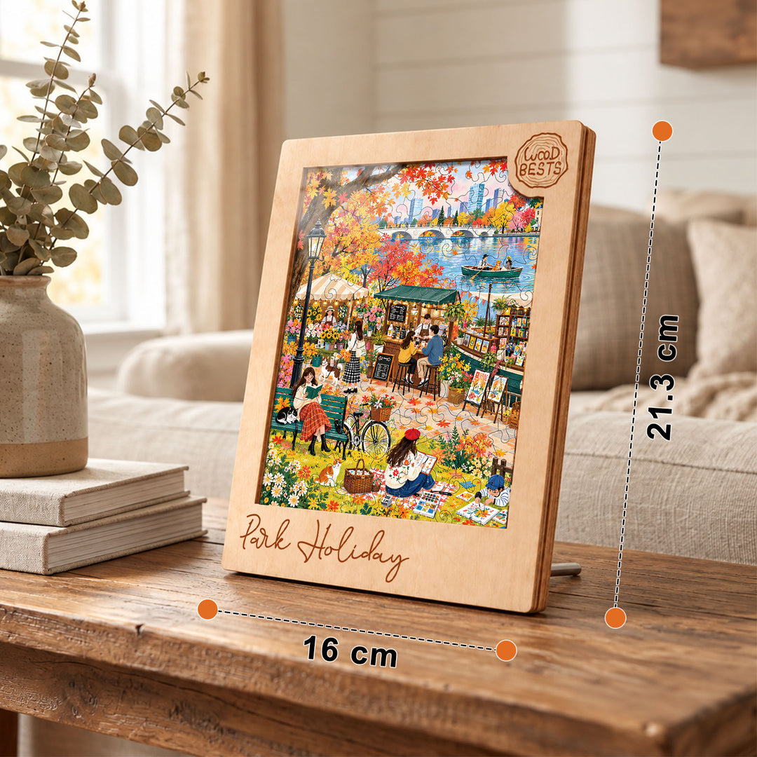 Magnetic Frame Wooden Puzzle - Park Holiday
