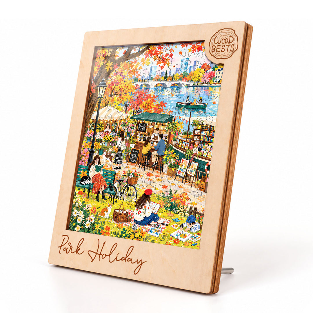 Magnetic Frame Wooden Puzzle - Park Holiday