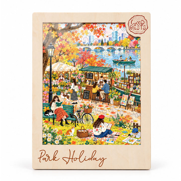 Magnetic Frame Wooden Puzzle - Park Holiday
