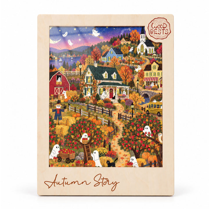 Magnetic Frame Wooden Puzzle - Autumn Story