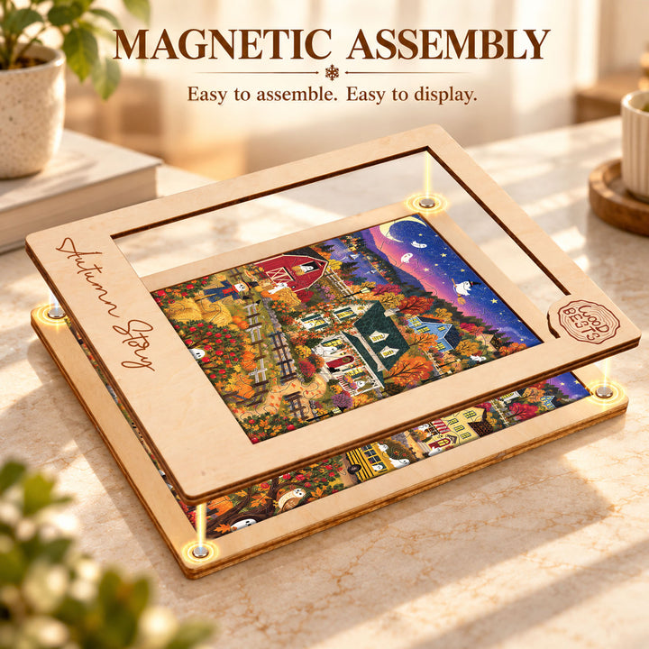 Magnetic Frame Wooden Puzzle - Autumn Story