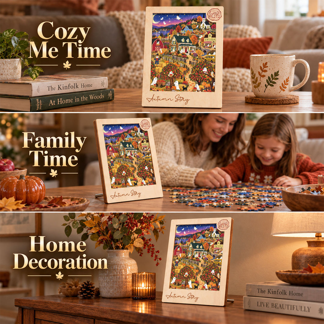 Magnetic Frame Wooden Puzzle - Autumn Story