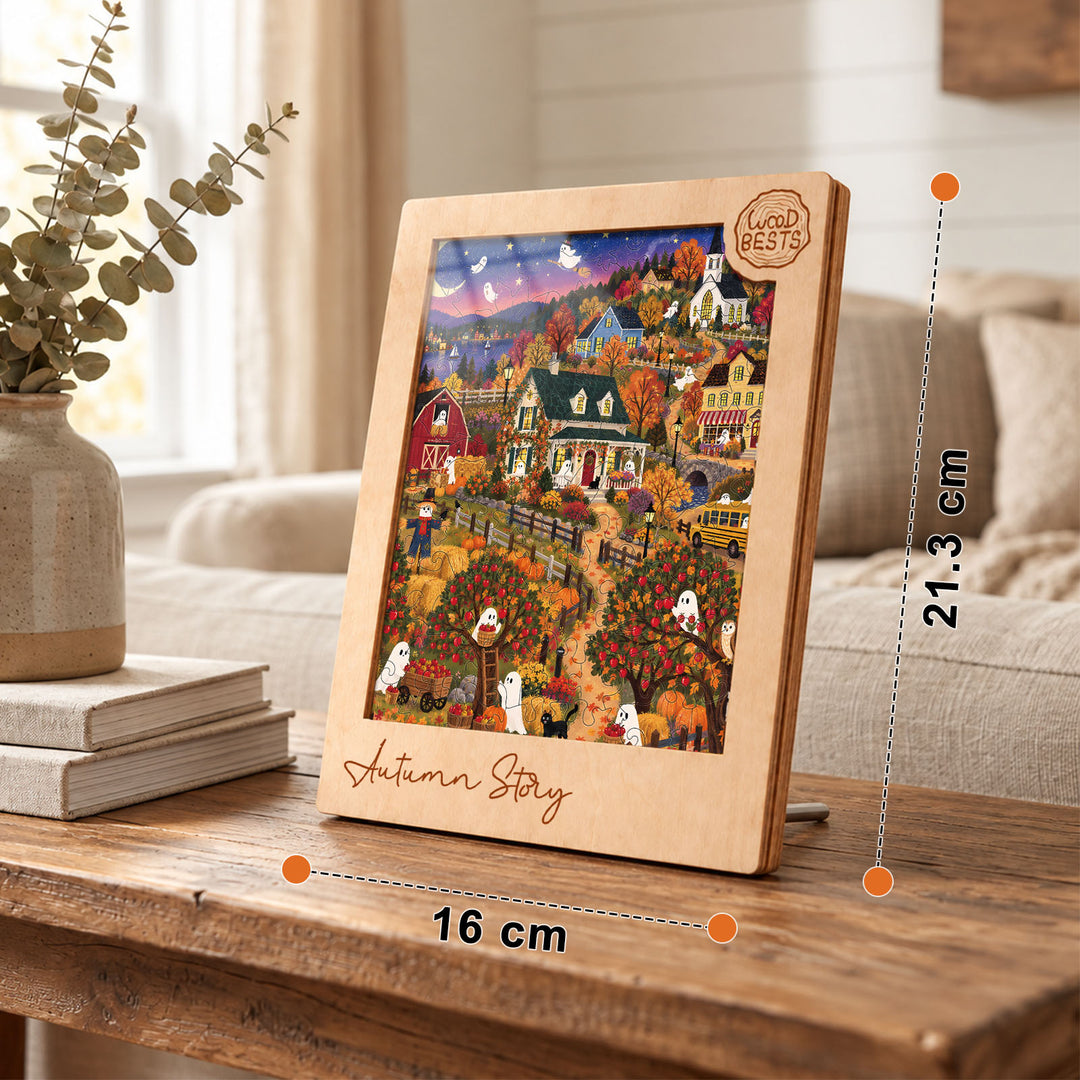Magnetic Frame Wooden Puzzle - Autumn Story