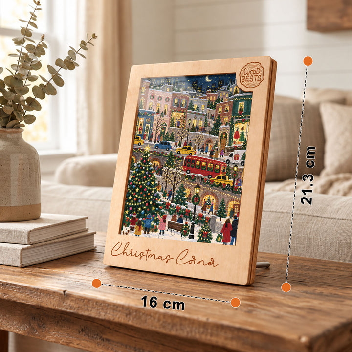 Magnetic Frame Wooden Puzzle - Christmas Corner