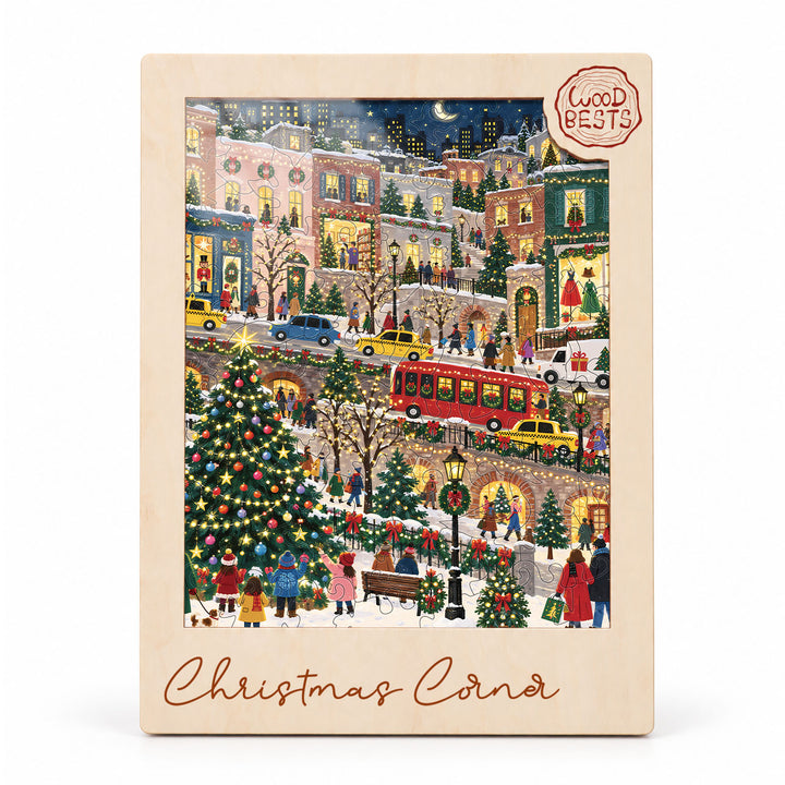 Magnetic Frame Wooden Puzzle - Christmas Corner