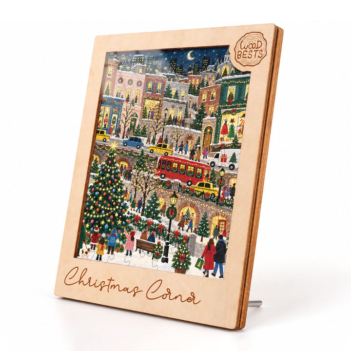 Magnetic Frame Wooden Puzzle - Christmas Corner