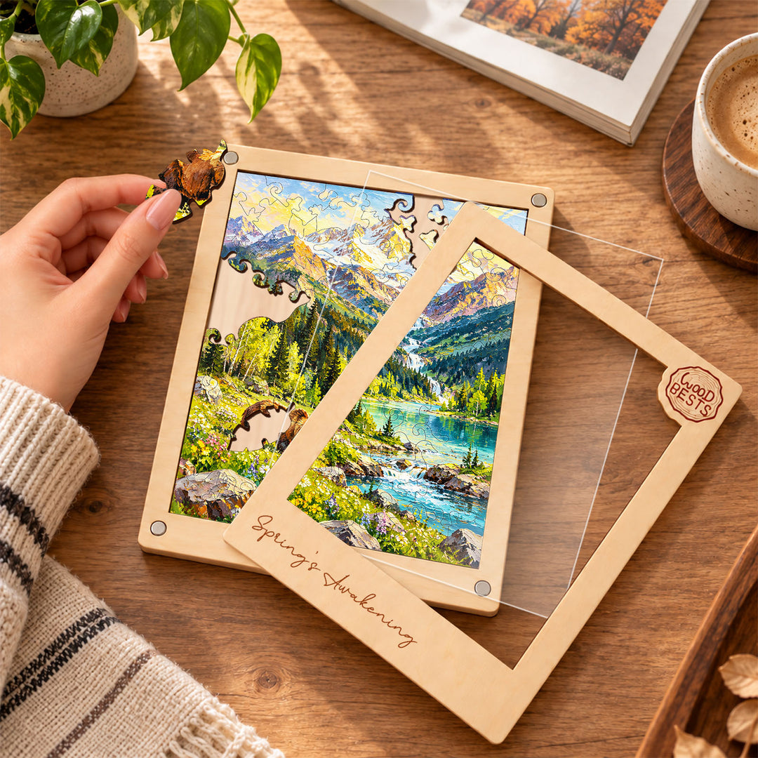 Magnetic Frame Wooden Puzzle - Spring’s Awakening