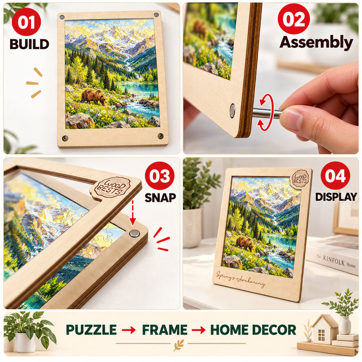 Magnetic Frame Wooden Puzzle - Spring’s Awakening