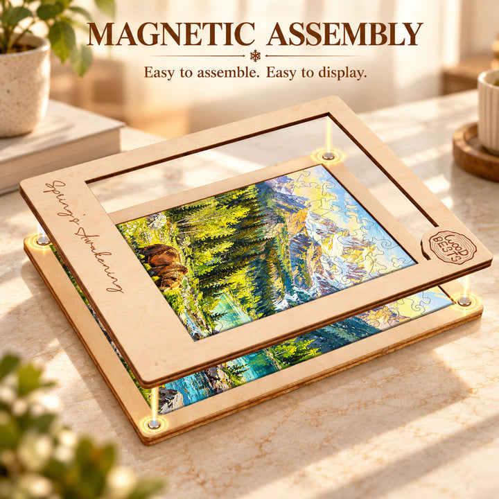Magnetic Frame Wooden Puzzle - Spring’s Awakening