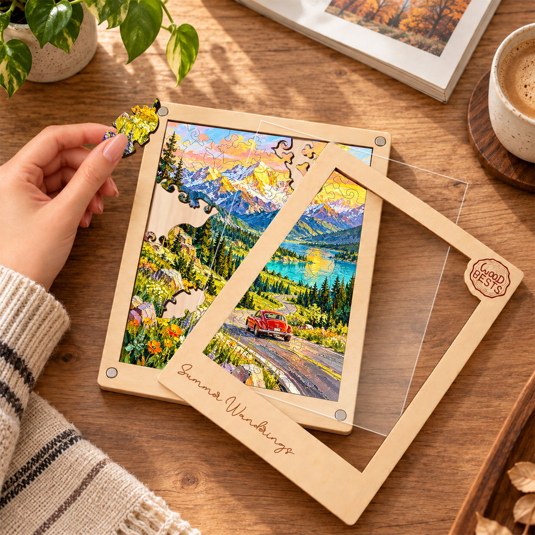 Magnetic Frame Wooden Puzzle - Summer Wanderings