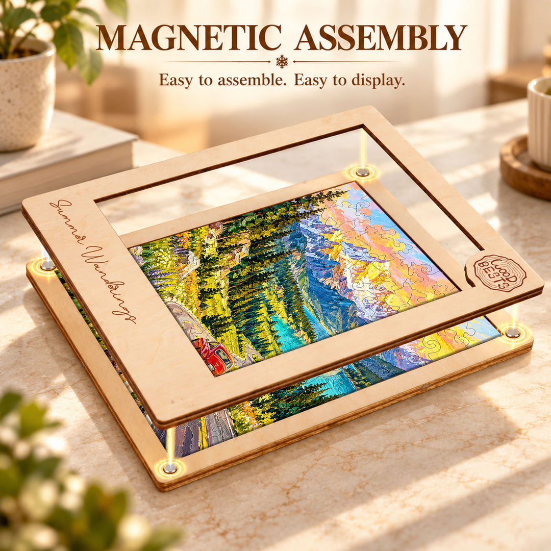 Magnetic Frame Wooden Puzzle - Summer Wanderings