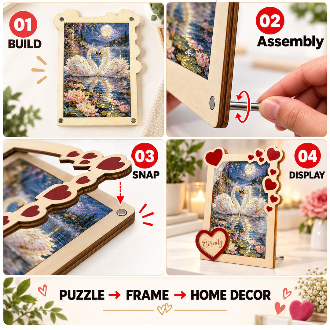 Magnetic Frame Wooden Puzzle - Eternity