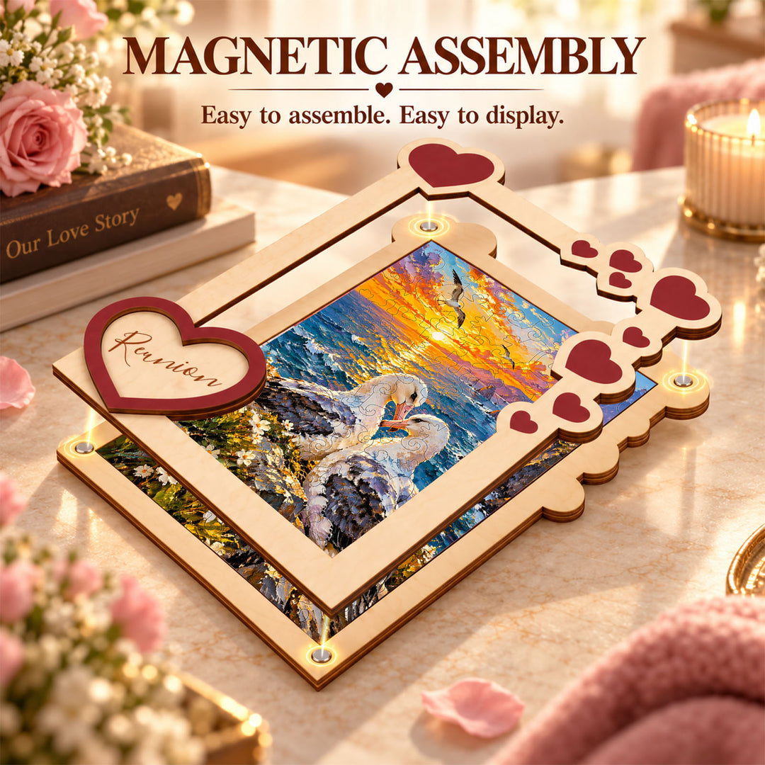 Magnetic Frame Wooden Puzzle - Reunion