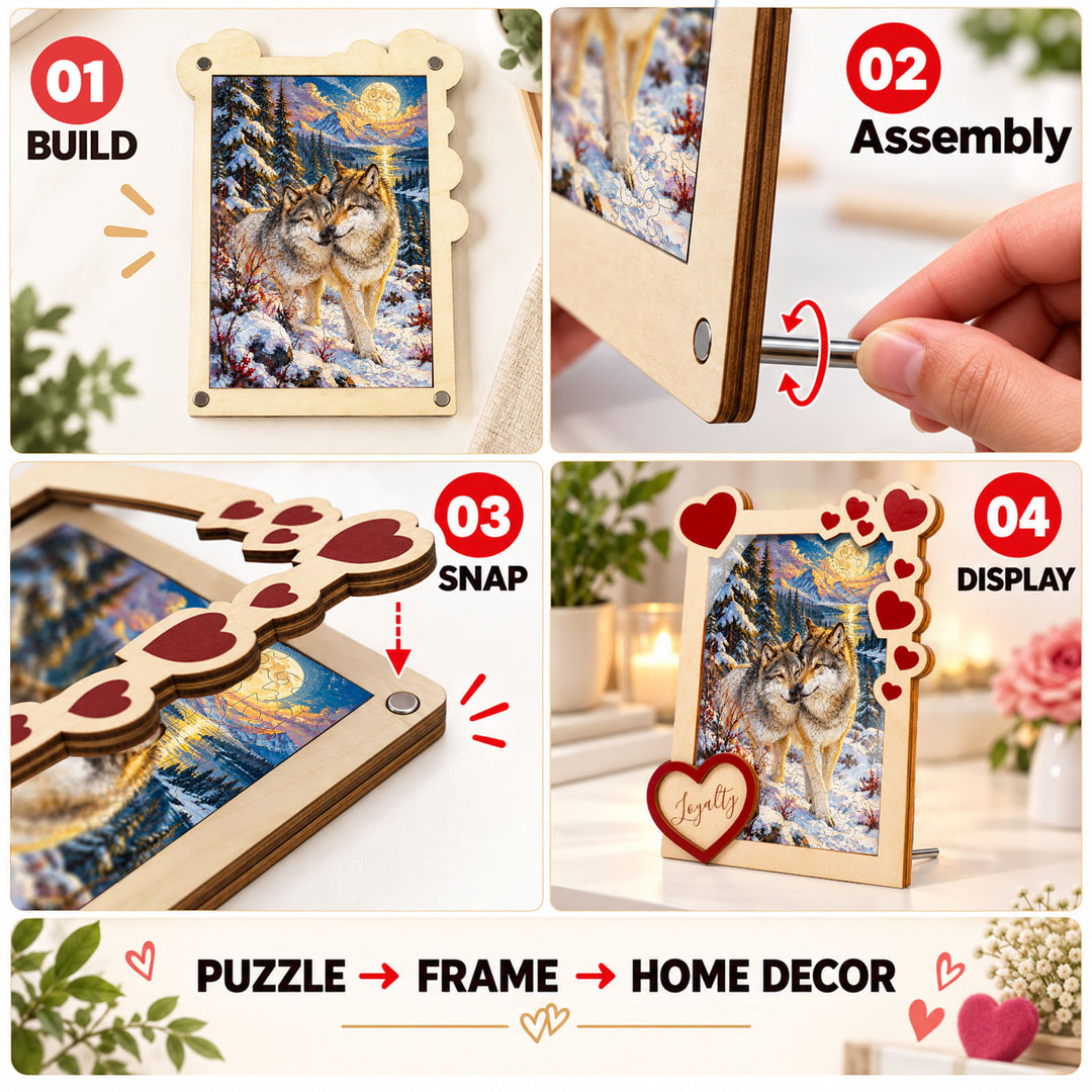 Magnetic Frame Wooden Puzzle - Loyalty