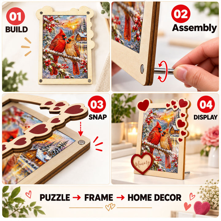 Magnetic Frame Wooden Puzzle - Memory
