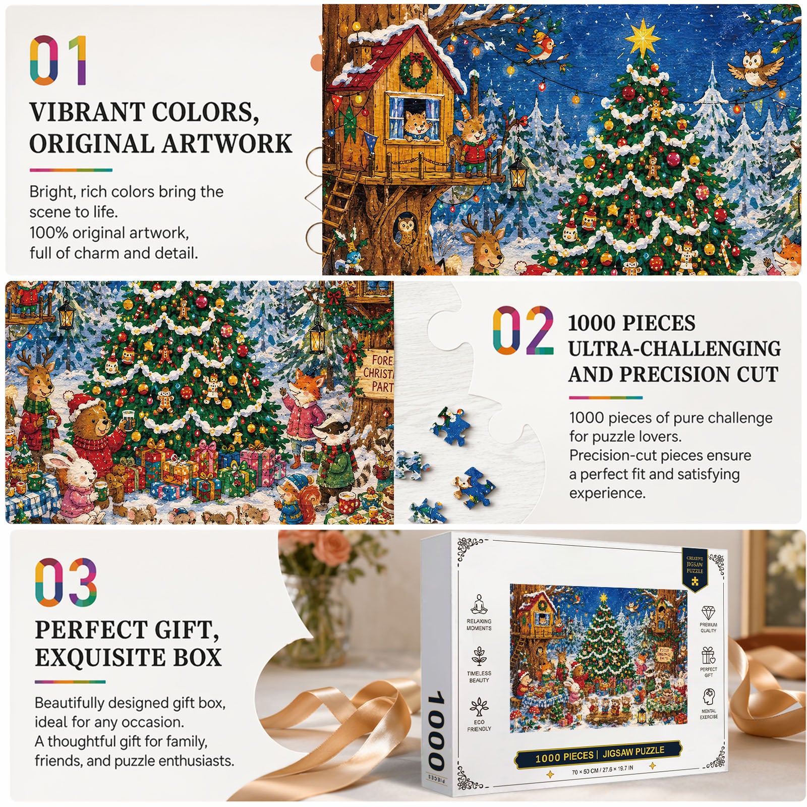 Woodland Noel 1000 Piece Puzzle