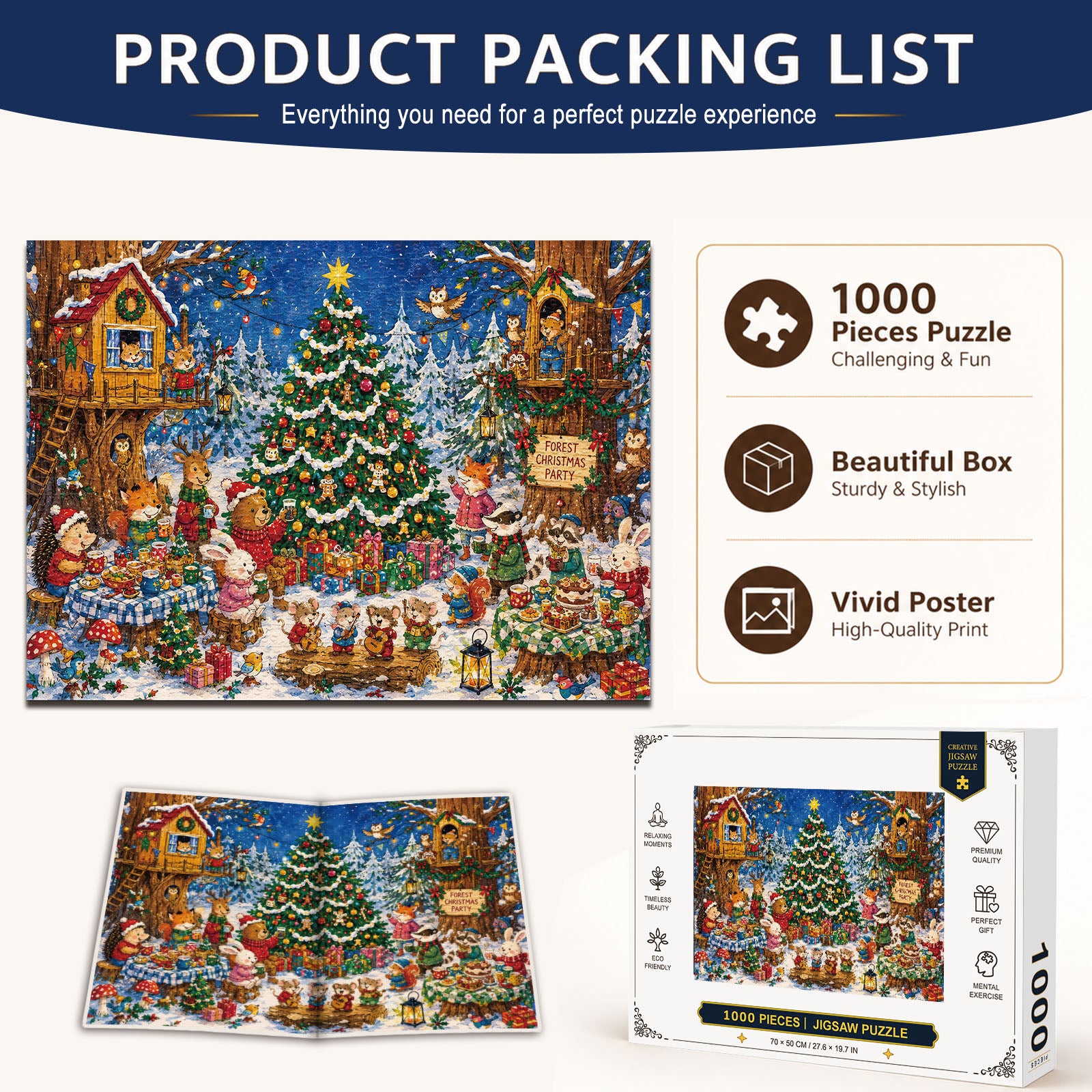 Woodland Noel 1000 Piece Puzzle