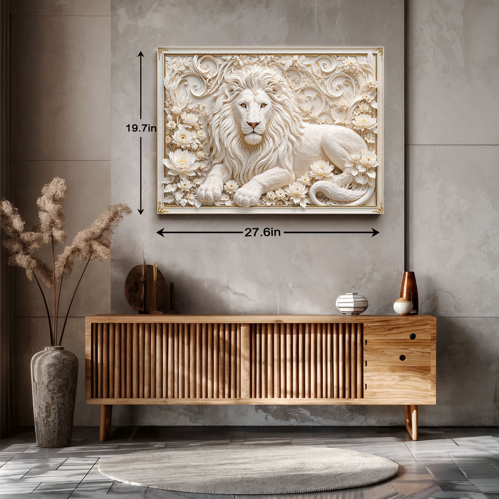White Lion Guardian 1000 Piece Puzzle