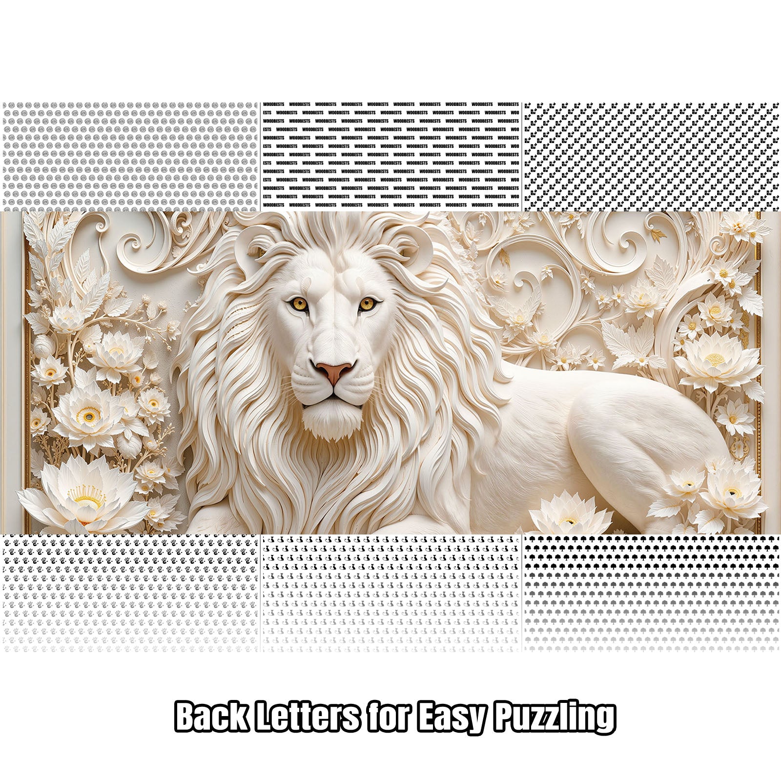 White Lion Guardian 1000 Piece Puzzle