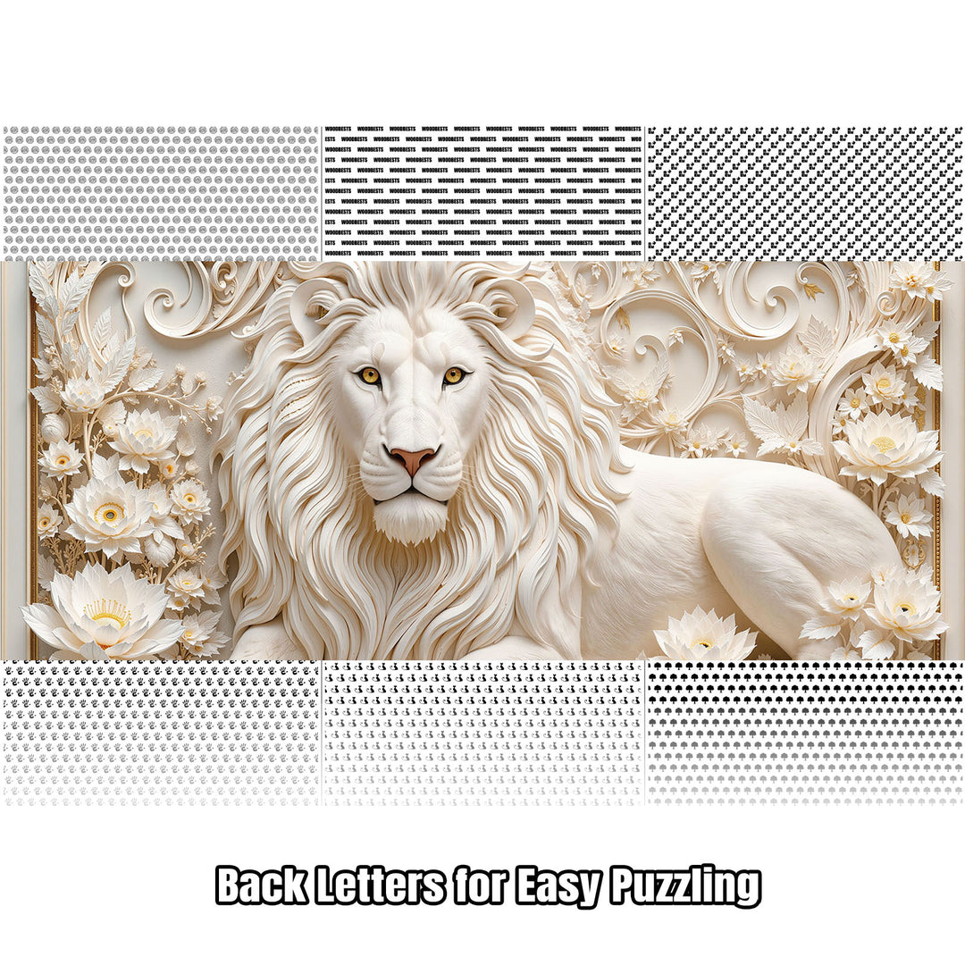 White Lion Guardian 1000 Piece Puzzle