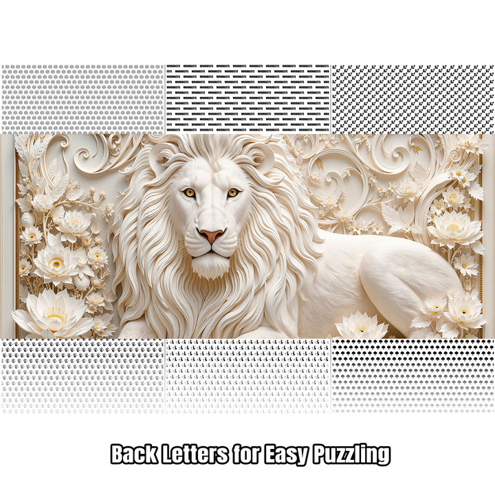 White Lion Guardian 1000 Piece Puzzle