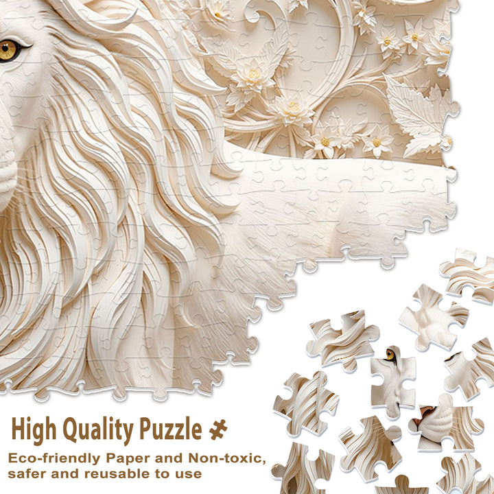 White Lion Guardian 1000 Piece Puzzle