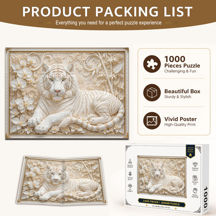 White Tiger Majesty 1000 Piece Puzzle