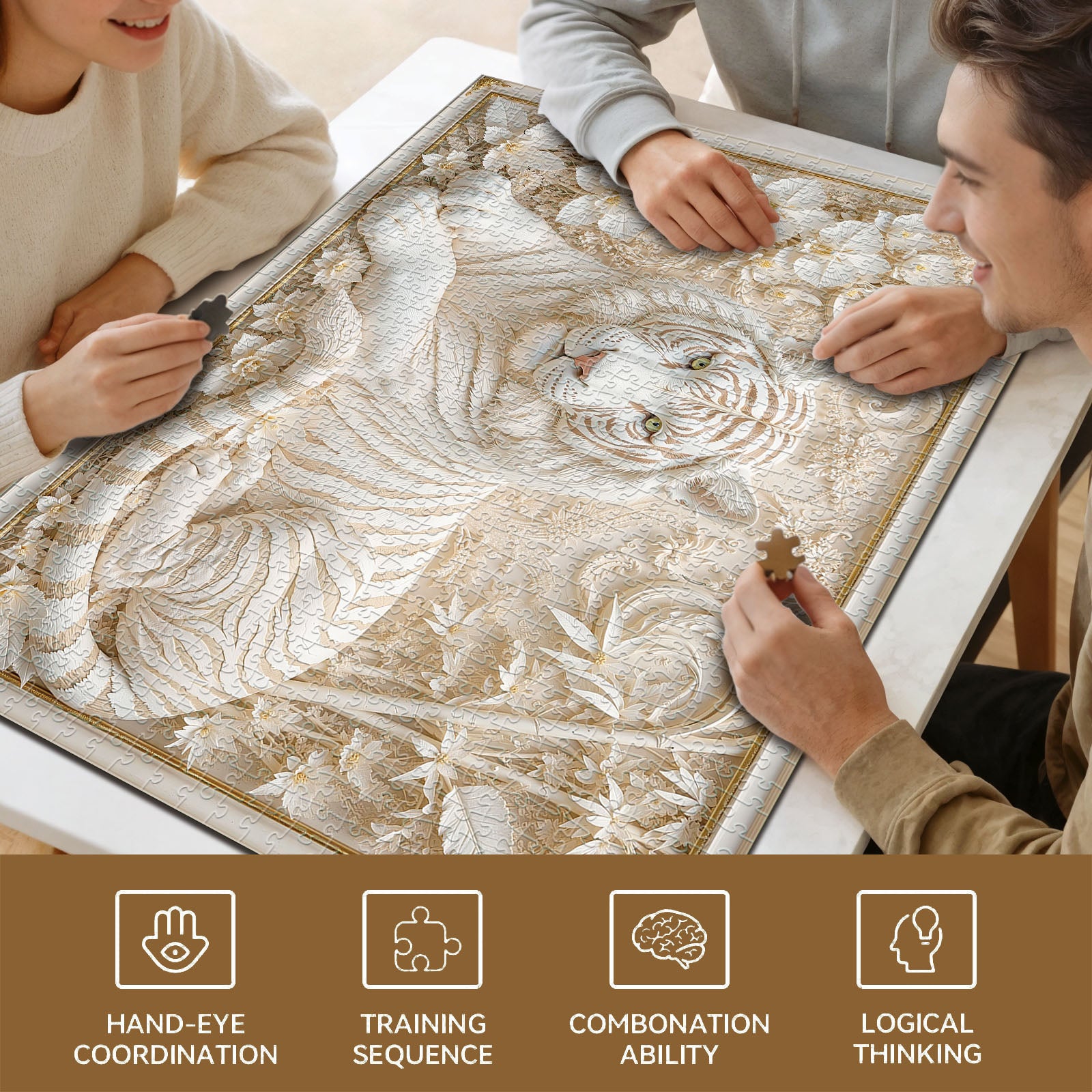 White Tiger Majesty 1000 Piece Puzzle