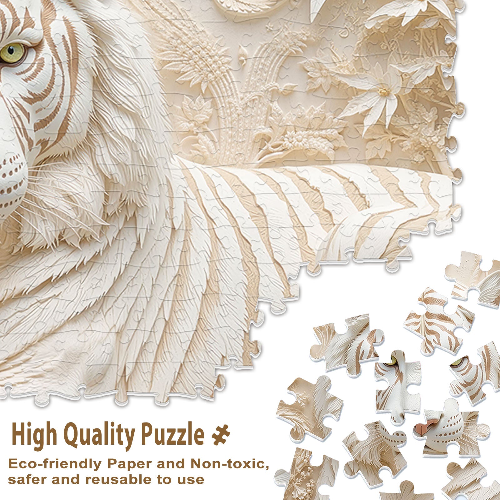 White Tiger Majesty 1000 Piece Puzzle