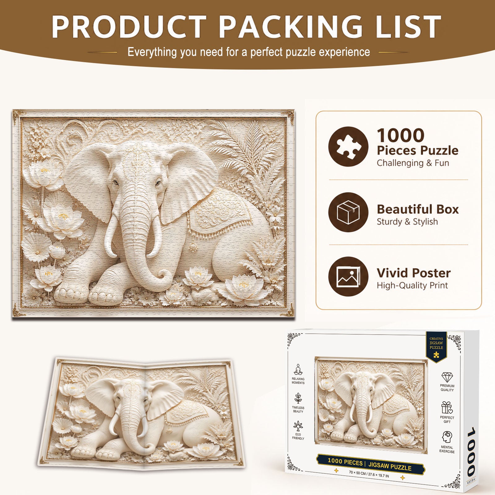 Elephant of Wisdom 1000 Piece Puzzle