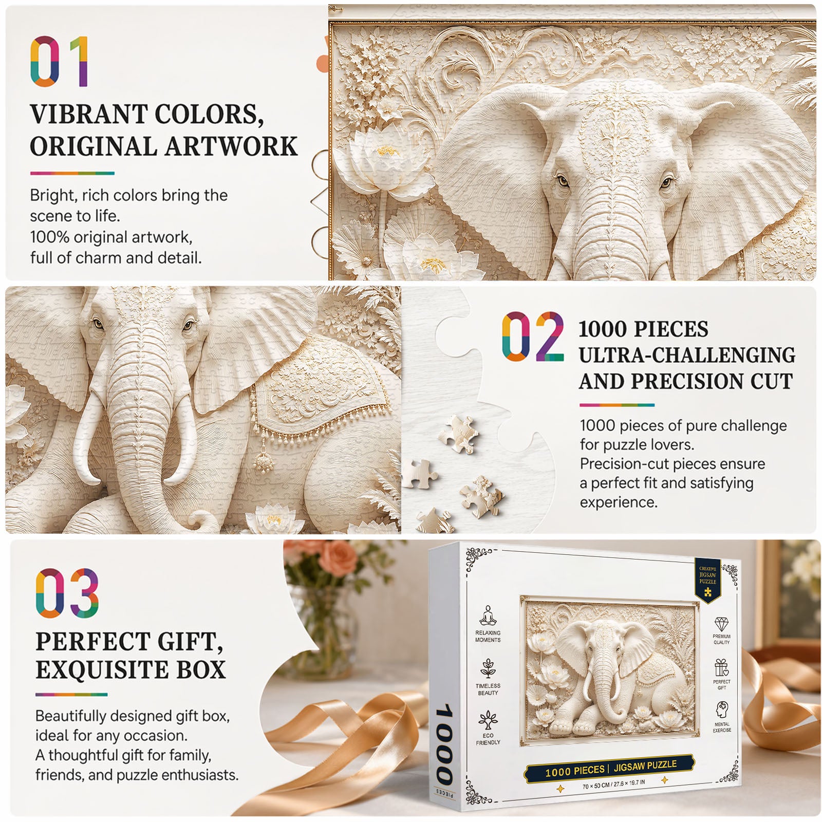 Elephant of Wisdom 1000 Piece Puzzle