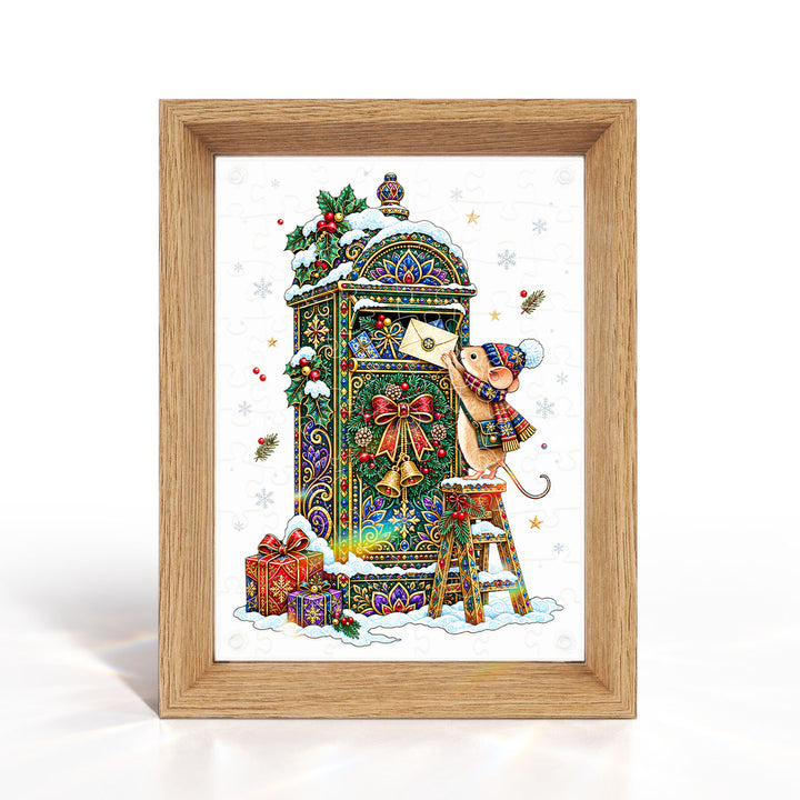 Double Sided Acrylic Jigsaw - Winter Christmas Messenger