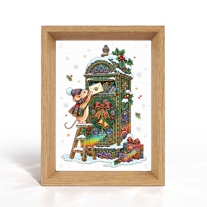 Double Sided Acrylic Jigsaw - Winter Christmas Messenger