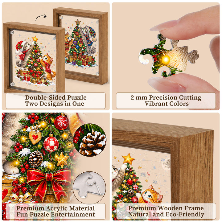 Double Sided Acrylic Jigsaw - Starlit Christmas Guardians