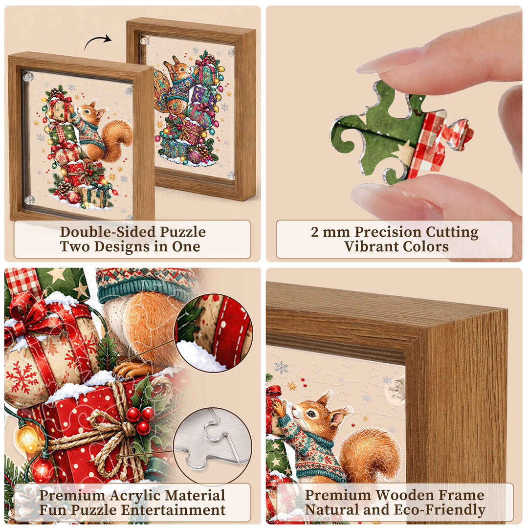 Double Sided Acrylic Jigsaw - Christmas Treasure Keeper