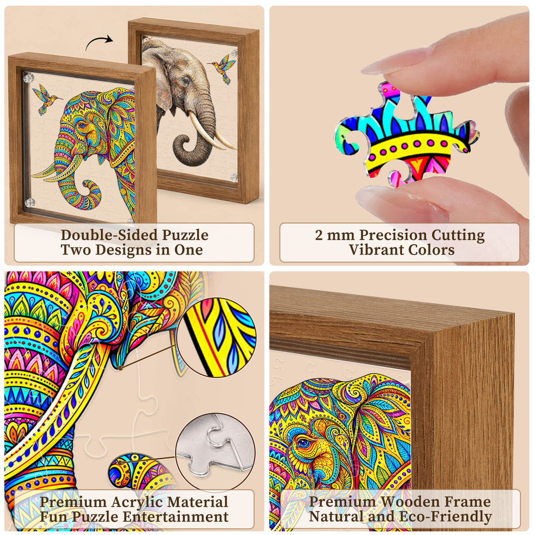 Double Sided Acrylic Jigsaw - Gentle Wisdom