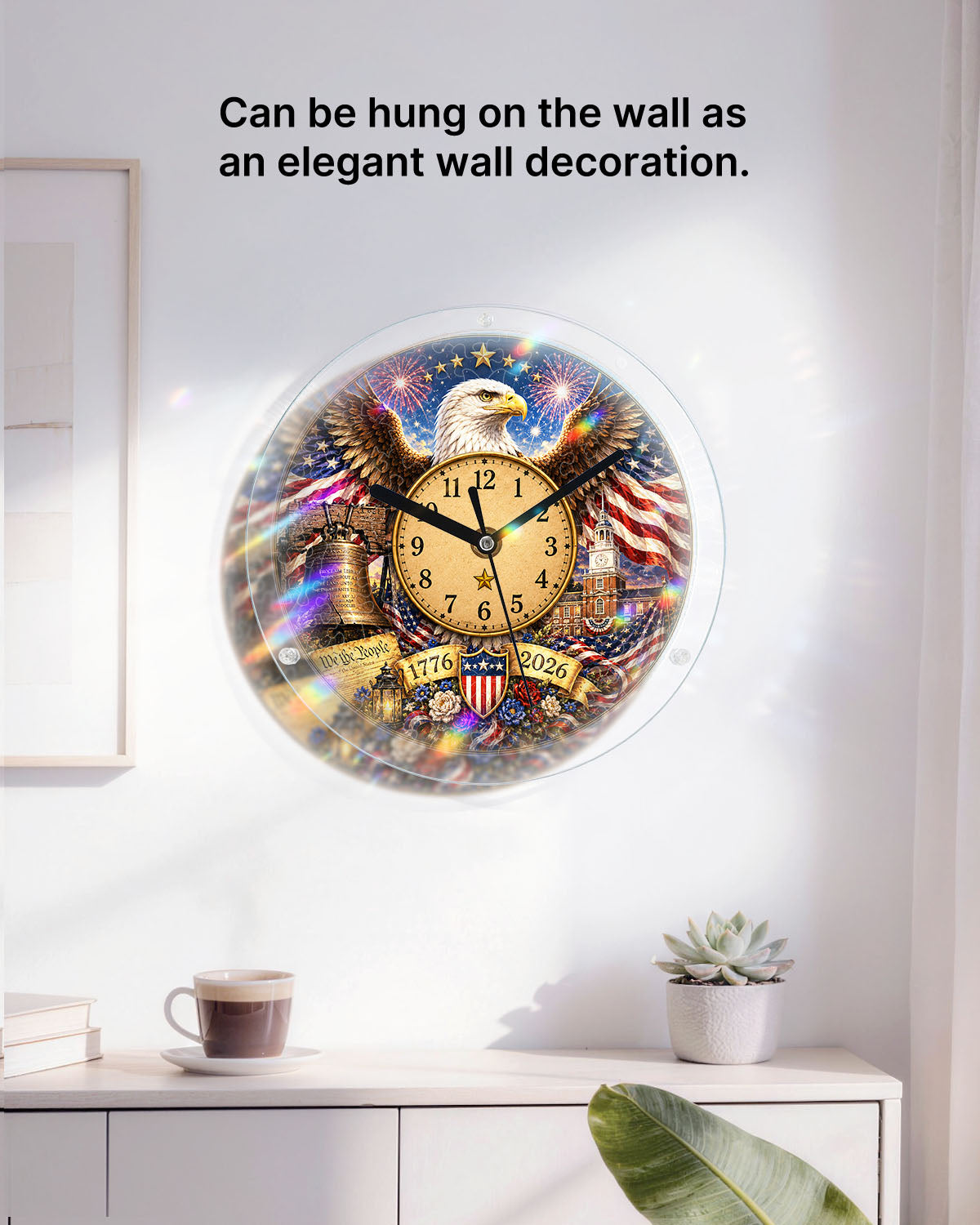 DIY Acrylpuzzle-Uhr Bausatz - Majestätischer Adler Freiheit