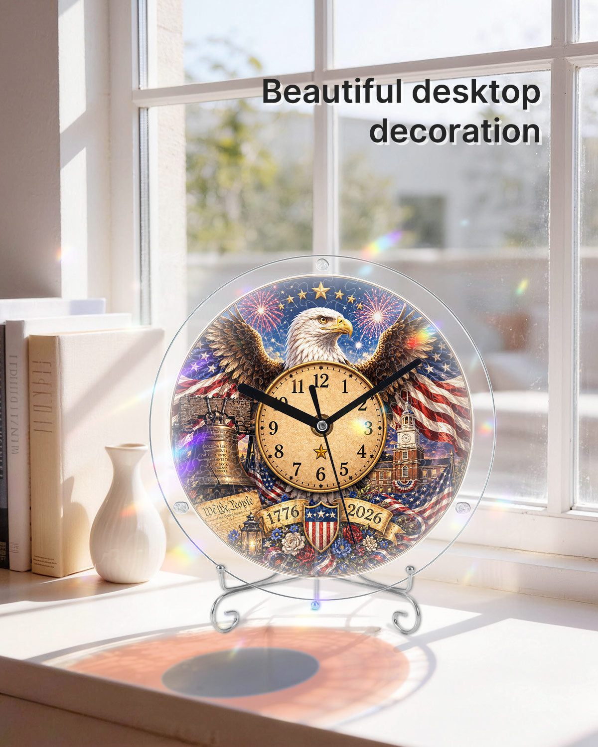 Kit DIY Horloge Puzzle Acrylique - Aigle Majestueux Liberté