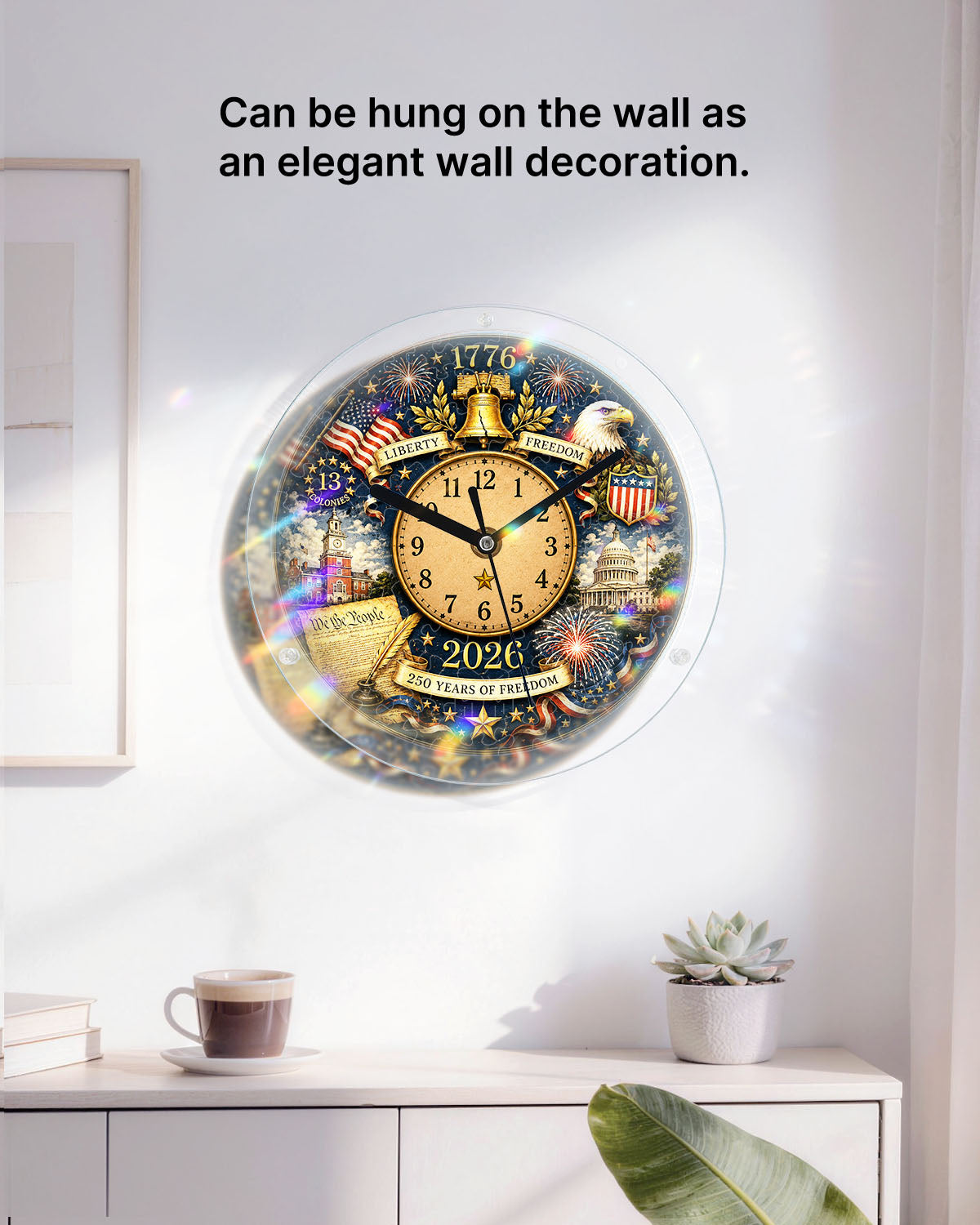 DIY Acrylpuzzle-Uhr Bausatz - 250 Jahre Freiheit