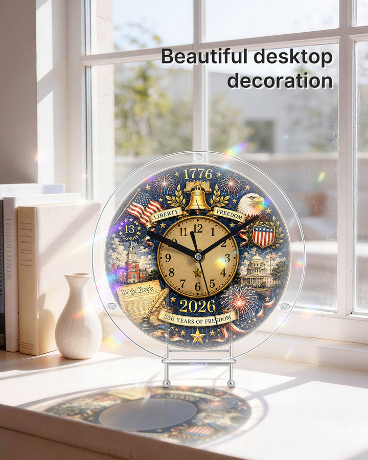 DIY Acrylic Puzzle Clock Kit - 250 Years Freedom