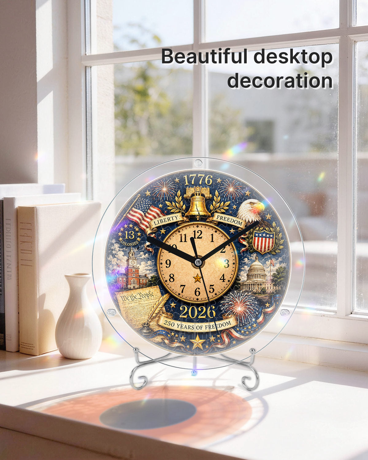Kit DIY Horloge Puzzle Acrylique - 250 Ans de Liberté