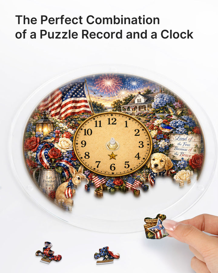DIY Acrylic Puzzle Clock Kit - Patriotic Pets Cottage