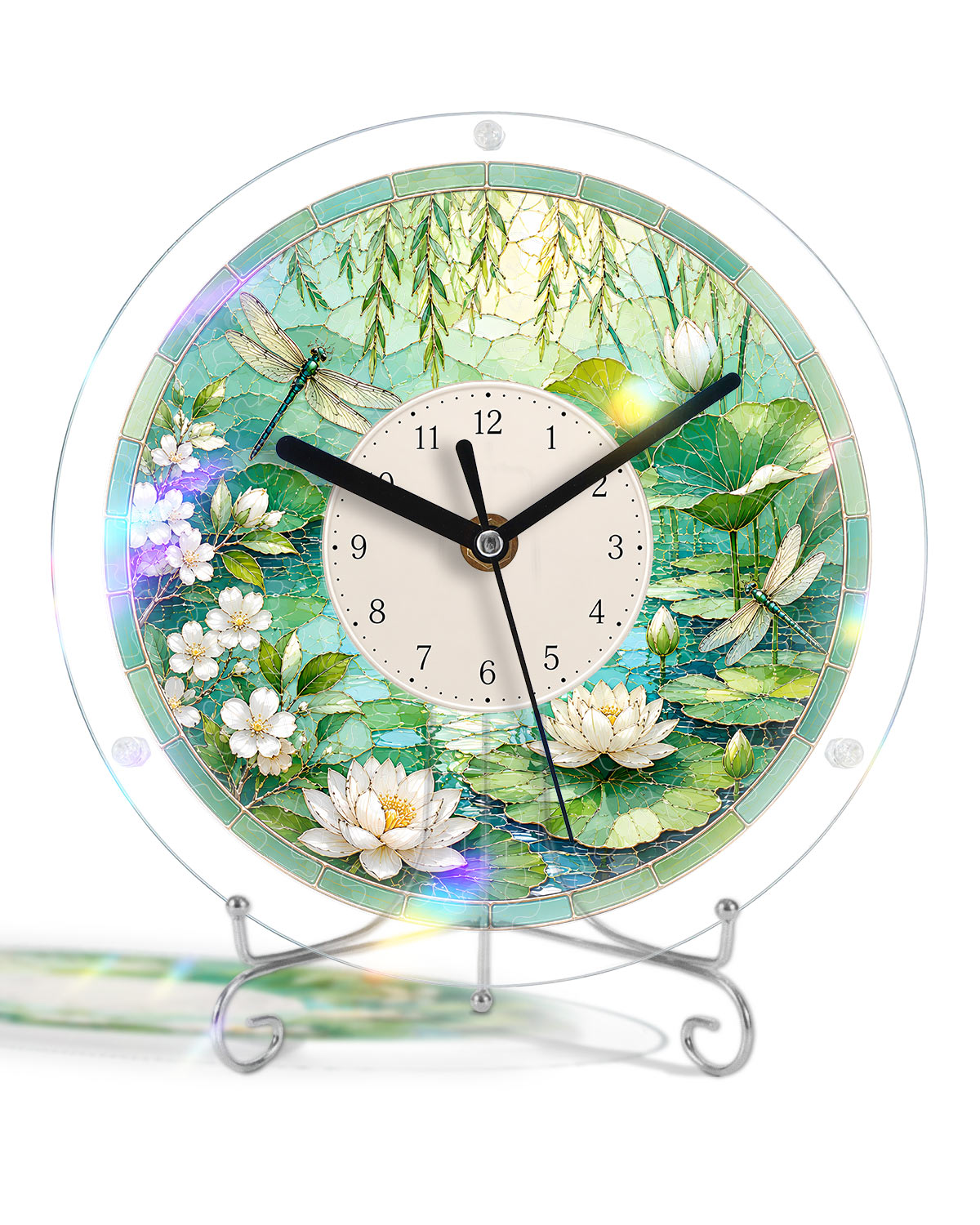 DIY Acrylpuzzle-Uhr Bausatz - Sommer Lotus-Teich
