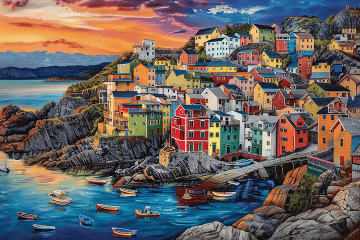 Puzzle 500/1000 pièces Harbour Towns 