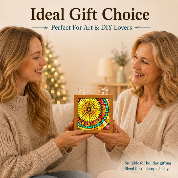 Acrylic Puzzle Night Light - Golden Bloom