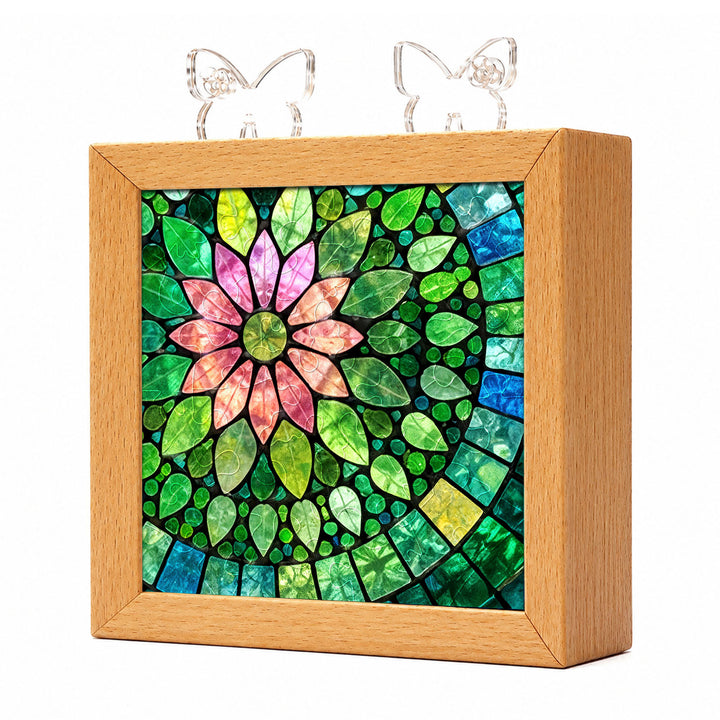 Acrylic Puzzle Night Light - Verdant Bloom