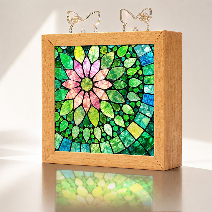 Acrylic Puzzle Night Light - Verdant Bloom